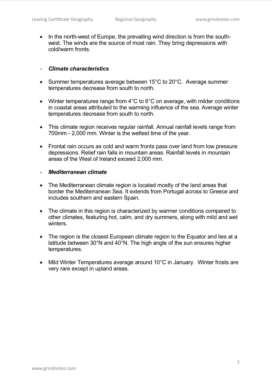 H1 higher level leaving cert geography sample essays - Regional Geography