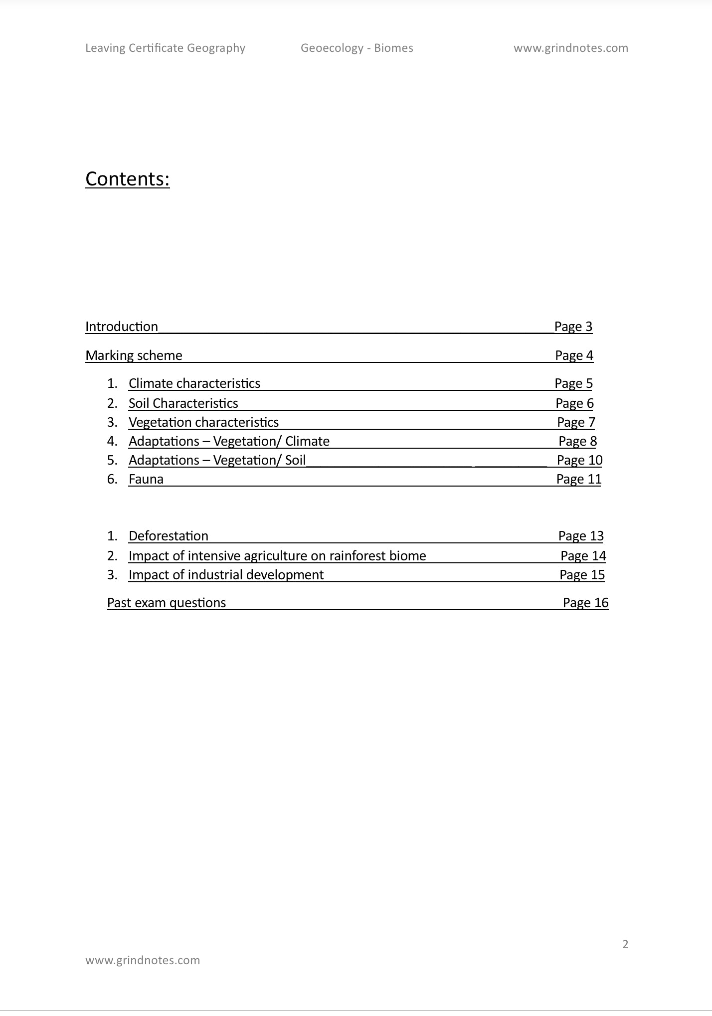 Higher level Leaving cert geography sample essays - Geoecology - Biomes